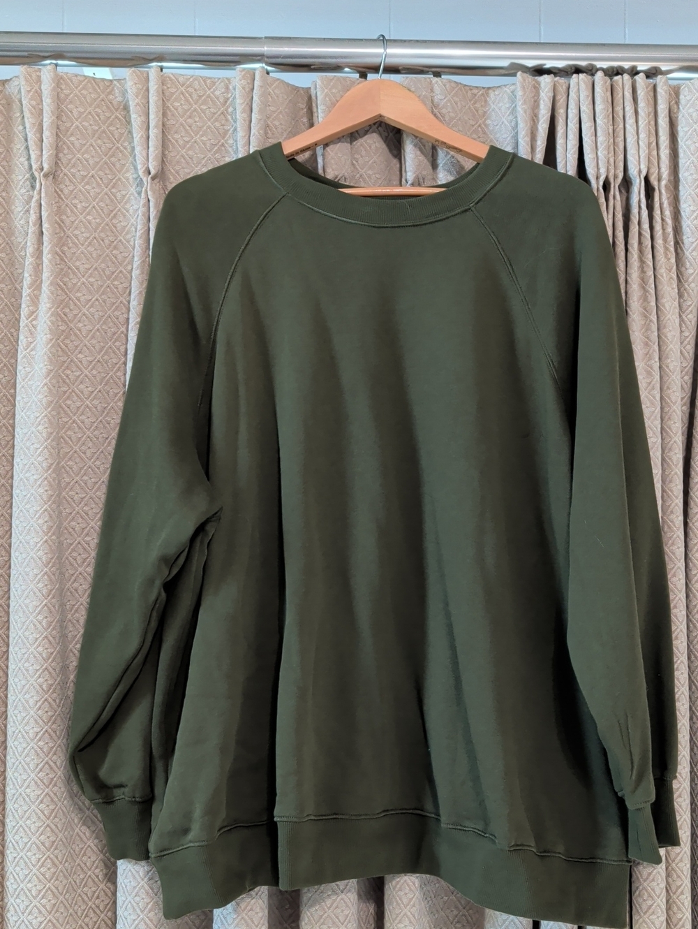 NWT Women's Size 2X Old Navy Green Oversized Tunic Crew New Sweatshirt